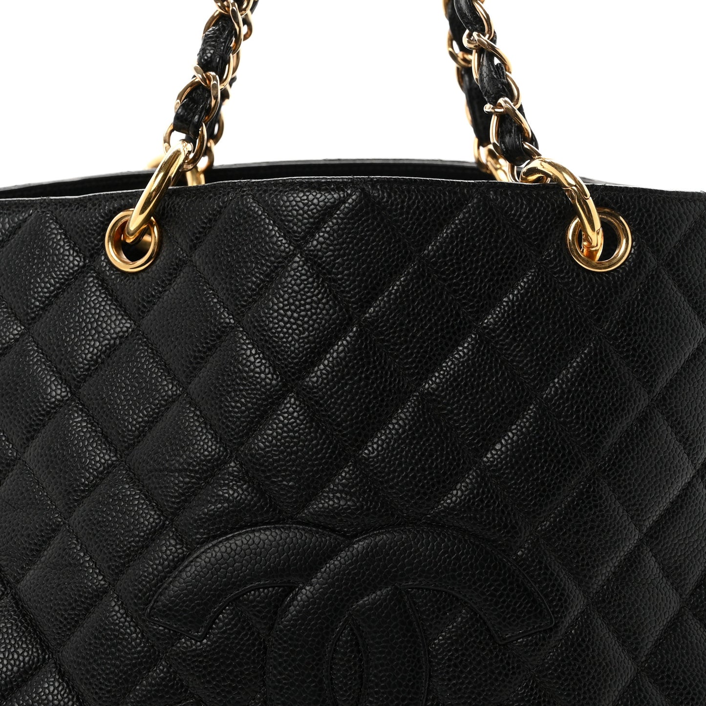Caviar Quilted Grand Timeless Tote GTT Black