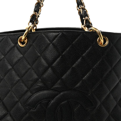 Chanel Caviar Quilted Grand Timeless Tote GTT Black 8 of 10