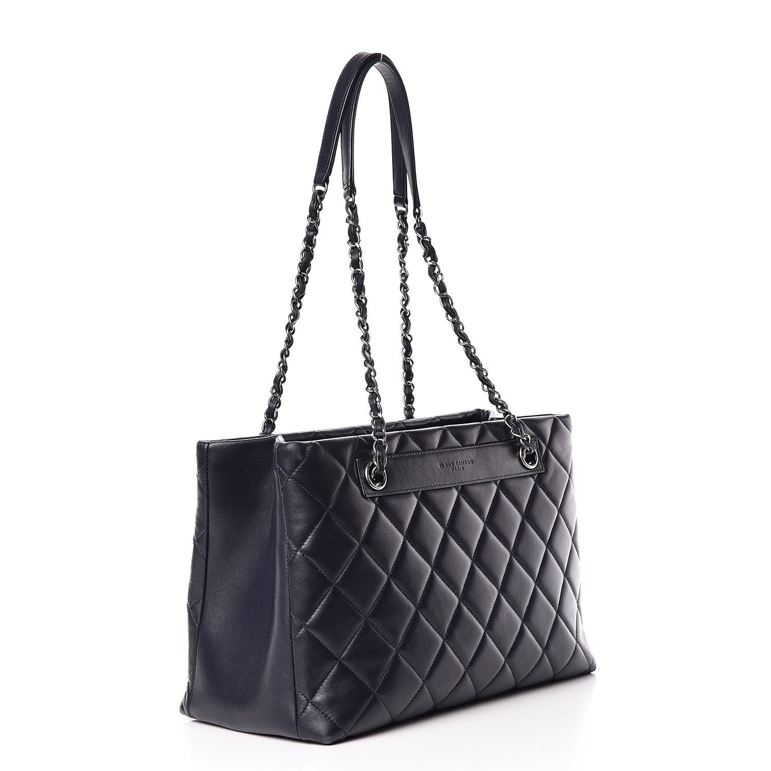 Chanel Lambskin Quilted Trendy CC Tote Navy 3 of 19