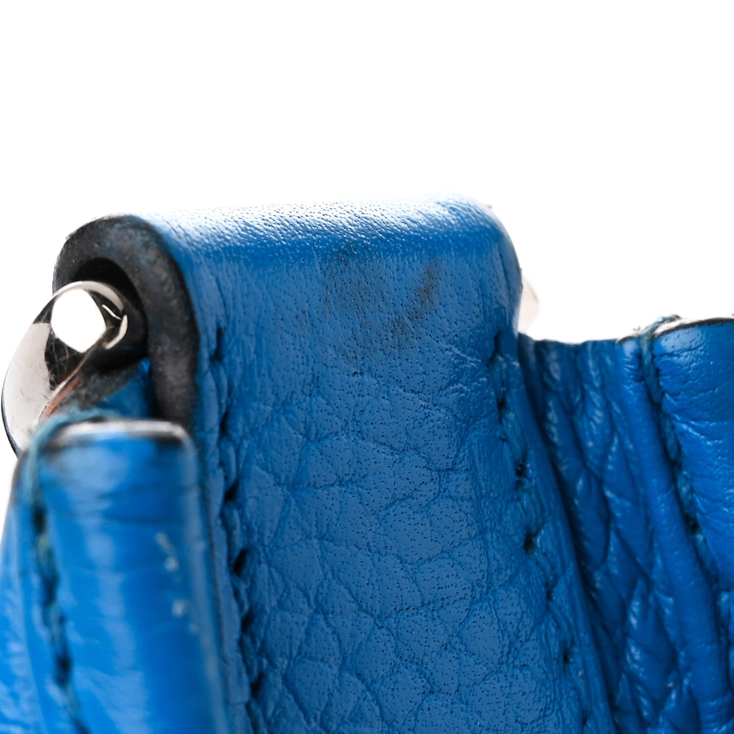Hermes Taurillon Clemence Evelyne III PM Bleu Hydra 16 of 16