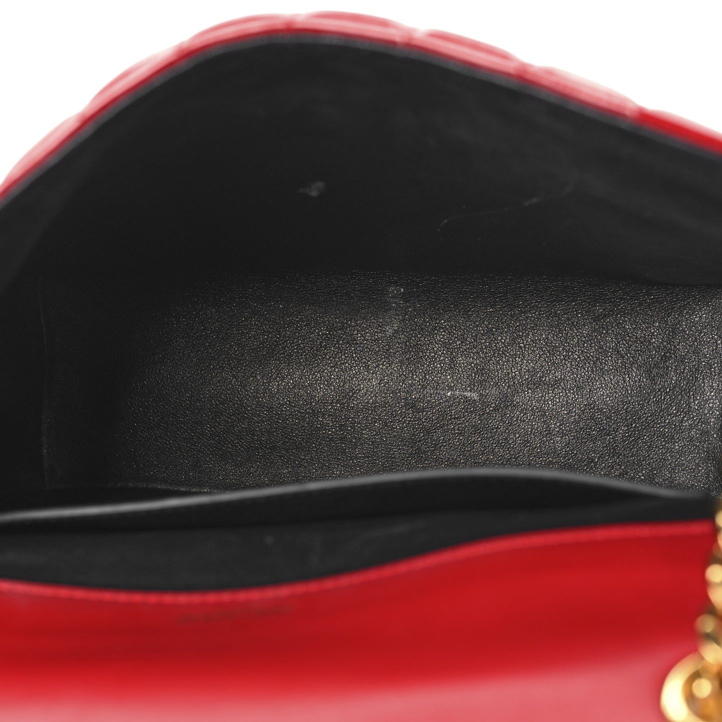 Patent Matelasse Monogram Large Vicky Chain Bag Rouge Eros