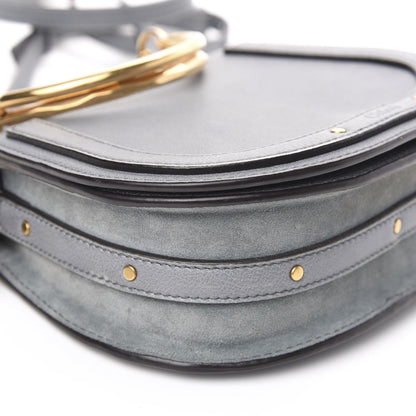 Chloe Calfskin Suede Small Nile Bracelet Bag Cloudy Blue 9 of 12