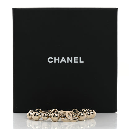 Chanel Metal Beaded CC Bracelet Gold 6 of 6