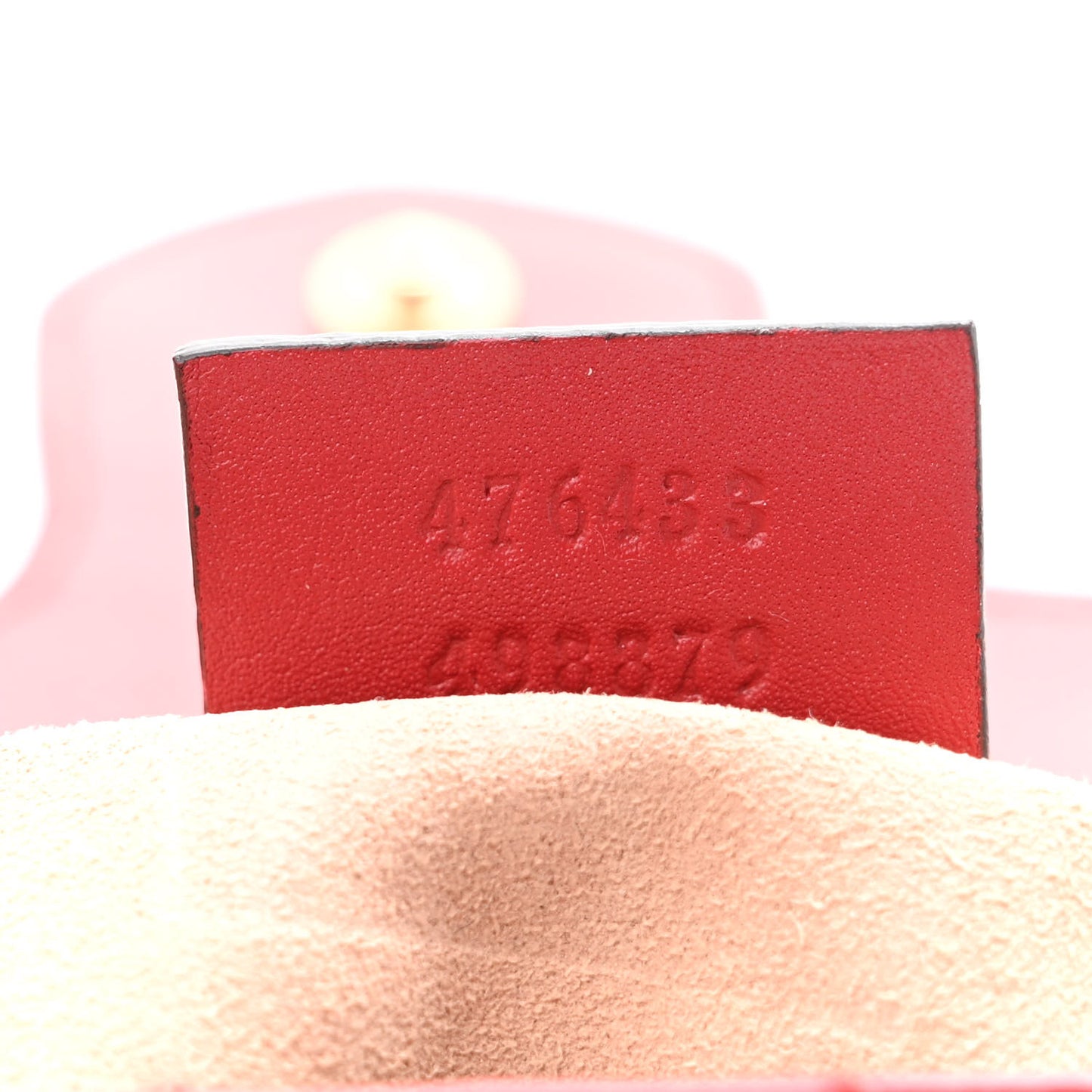 Calfskin Matelasse Super Mini GG Marmont Shoulder Bag Hibiscus Red