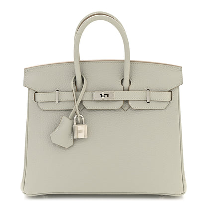 Hermes Togo Verso Birkin 25 Gris Perle Nata 1 of 11