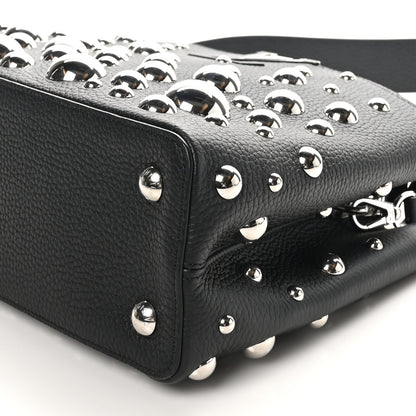 Louis Vuitton LV X YK Taurillon Brass Metal Dots Capucine MM Black 9 of 9