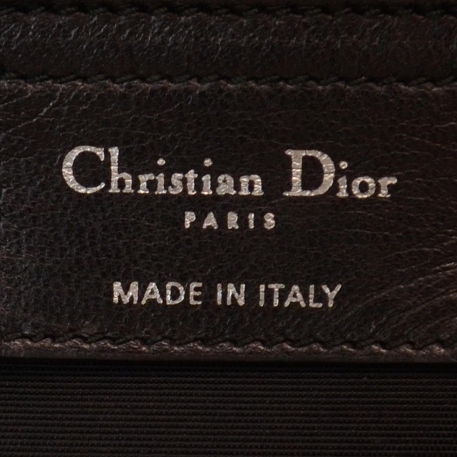 Christian Dior Lambskin Cannage Medium Granville Tote Black 6 of 8