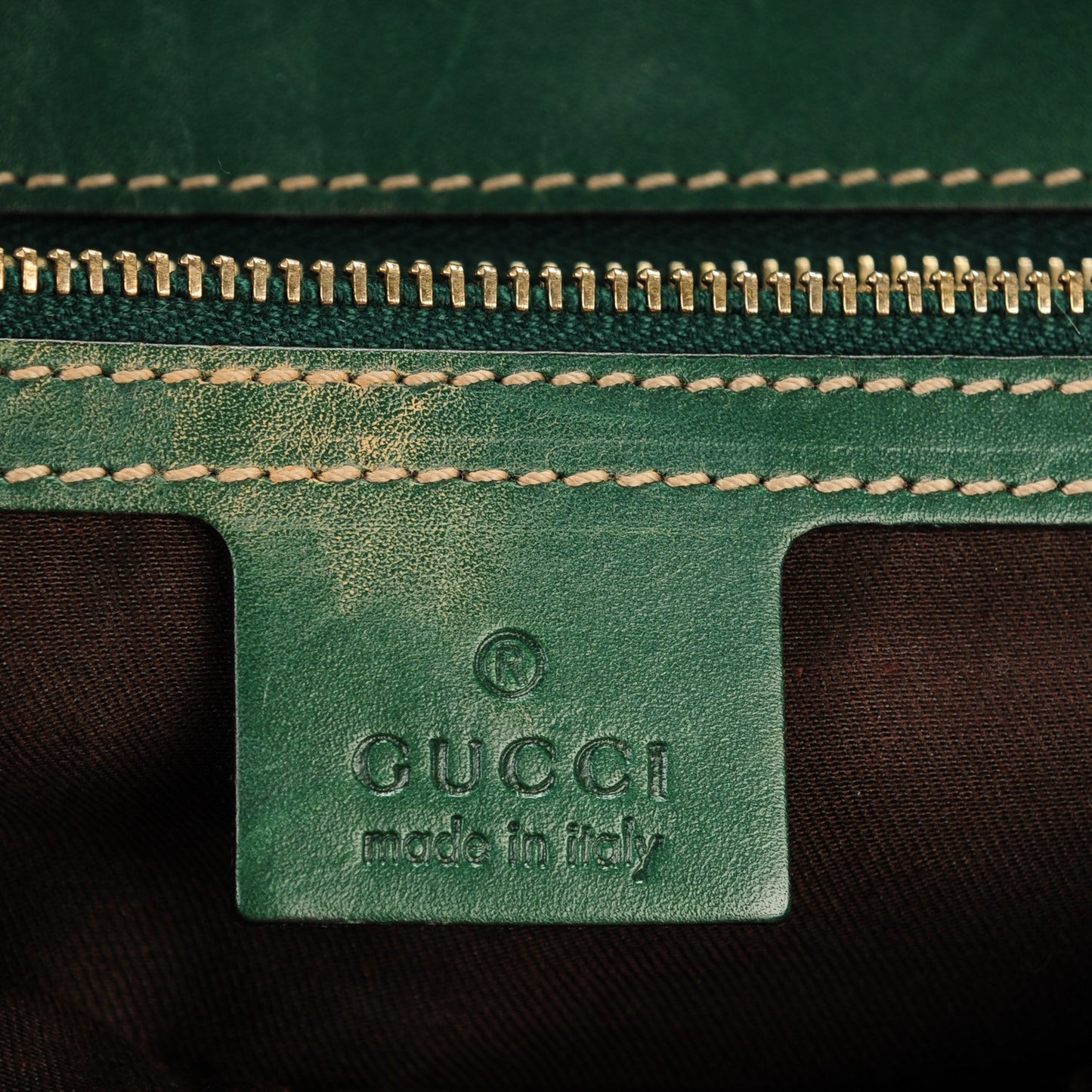 Guccissima Peggy Bamboo Top Handle Bag Green