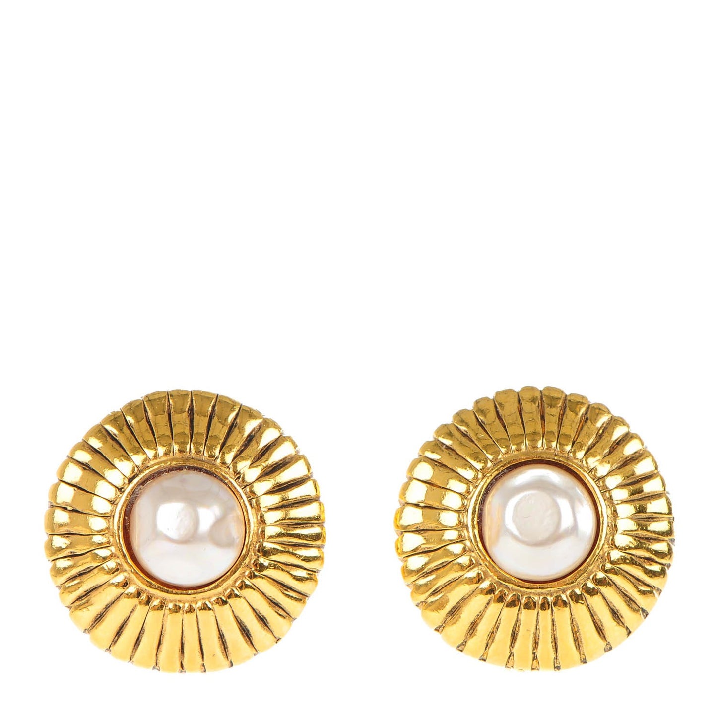 Pearl Clip On Earrings Gold