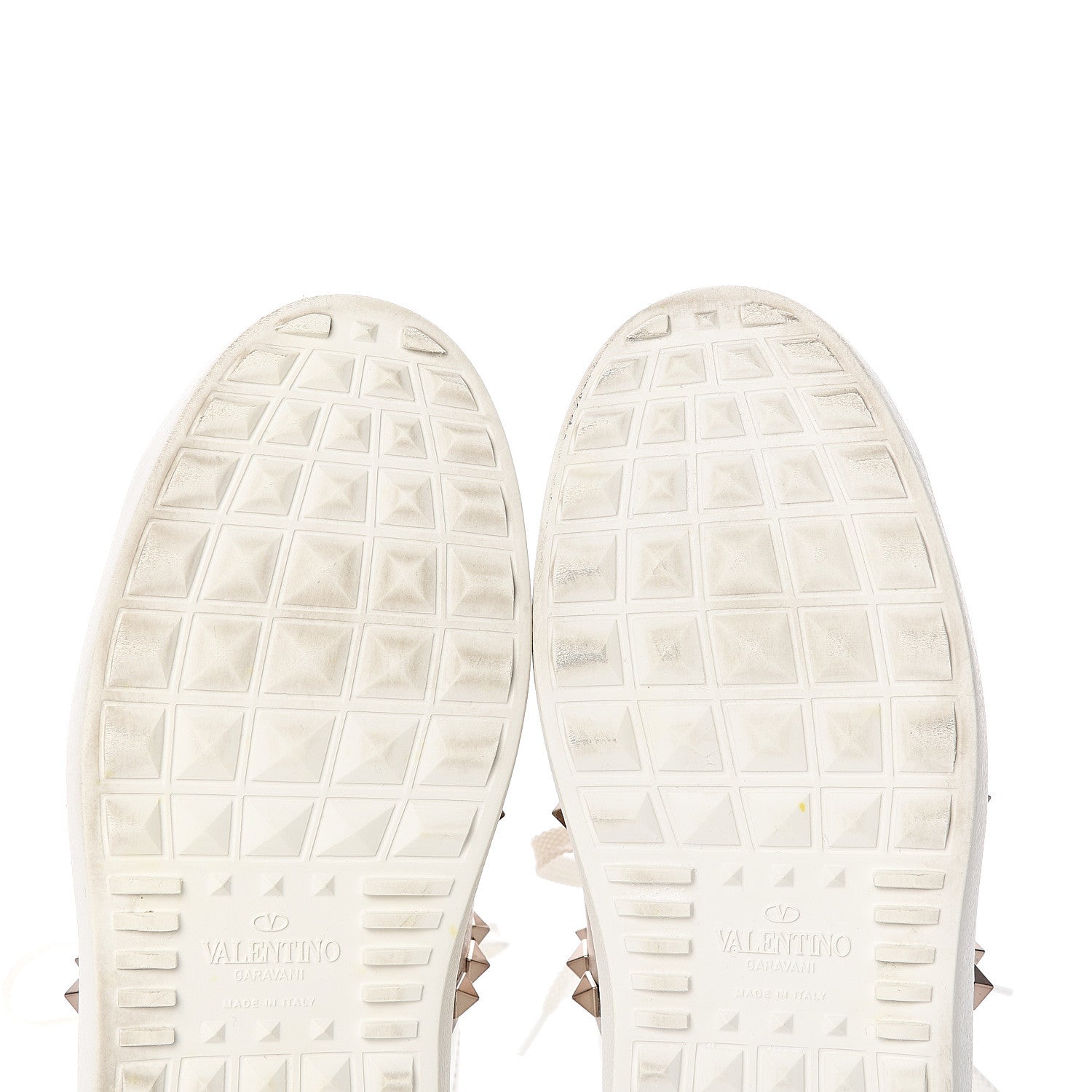 Valentino Garavani Calfskin Rockstud Untitled Open Sneakers 37 White Pewter 13 of 18