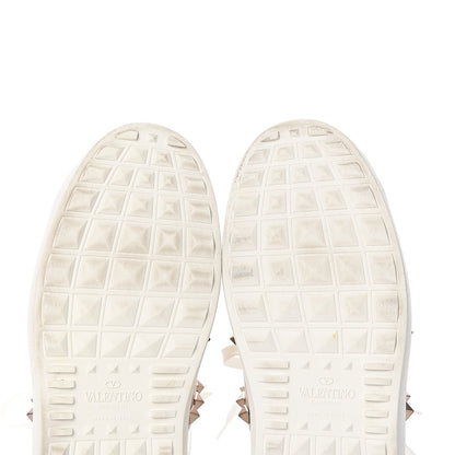Valentino Garavani Calfskin Rockstud Untitled Open Sneakers 37 White Pewter 13 of 18
