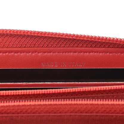 Chanel Lambskin Quilted Boy Zip Around Coin Purse Wallet Red 7 of 9