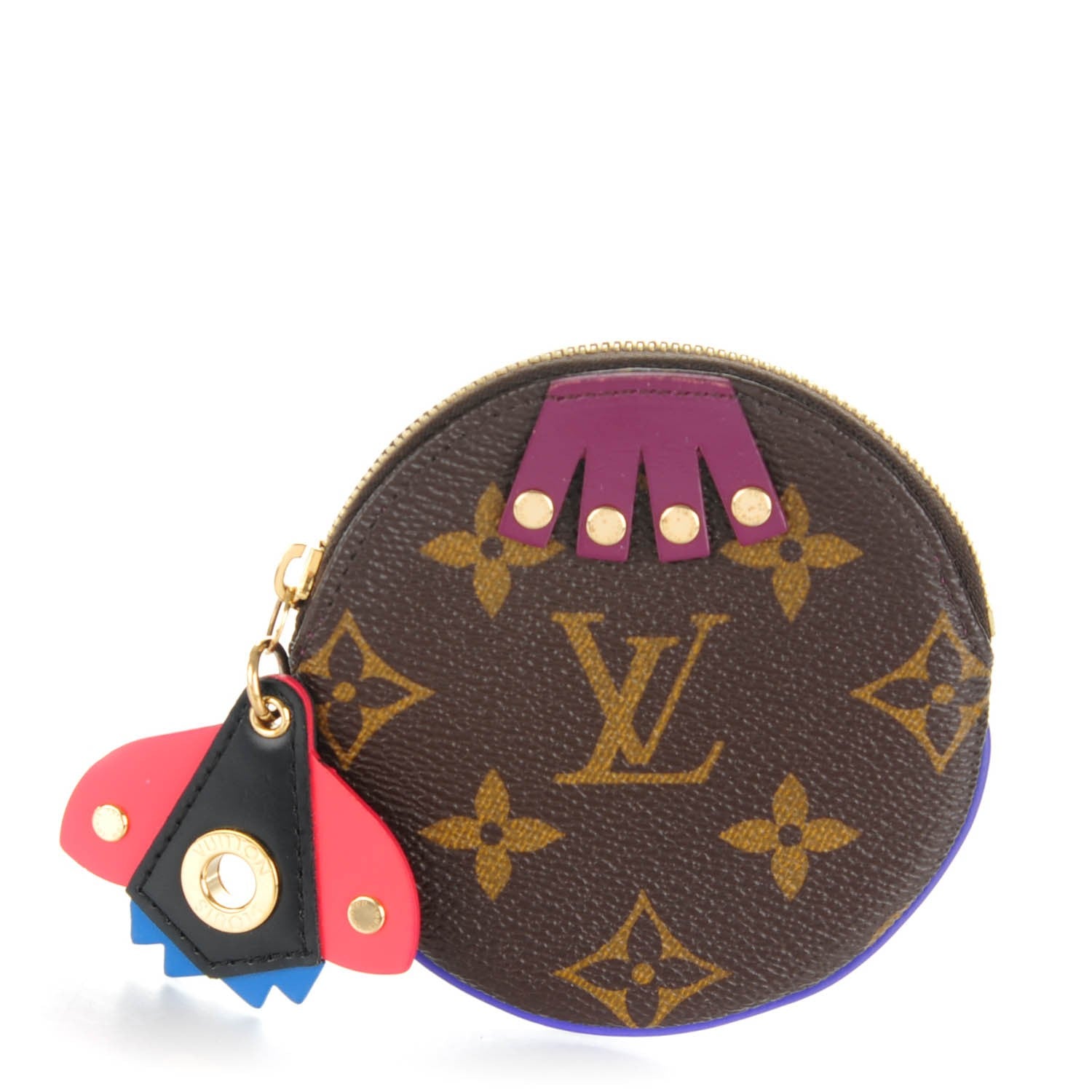 Louis Vuitton Monogram Totem Round Coin Purse Magenta 1 of 6