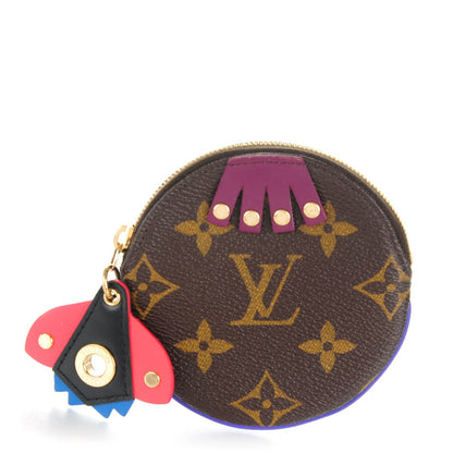 Louis Vuitton Monogram Totem Round Coin Purse Magenta 1 of 6