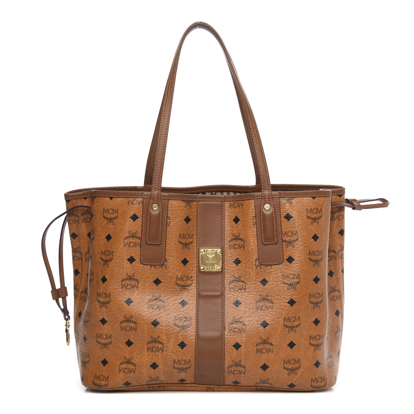 Visetos Medium Liz Reversible Shopper Tote Cognac