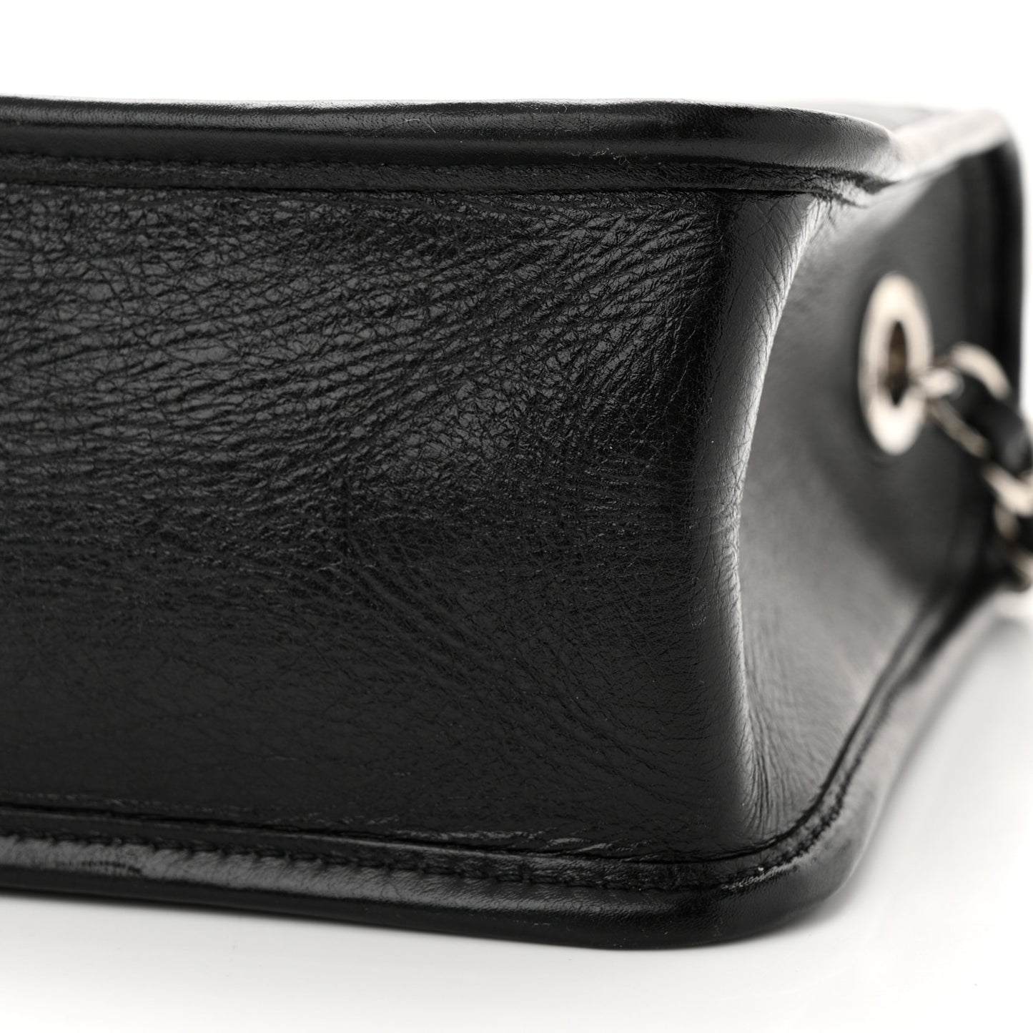 Aged Calfskin Quilted Large Working Vibe Camera Case Black
