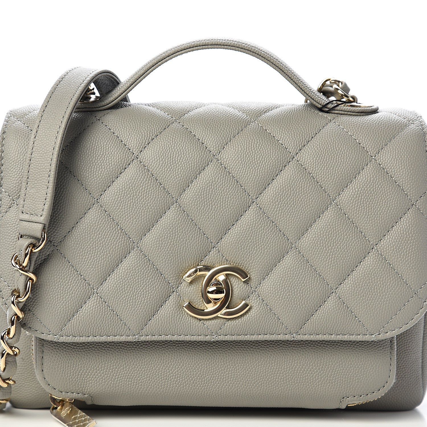 Chanel Caviar Quilted Medium Business Affinity Flap Grey 9 of 11