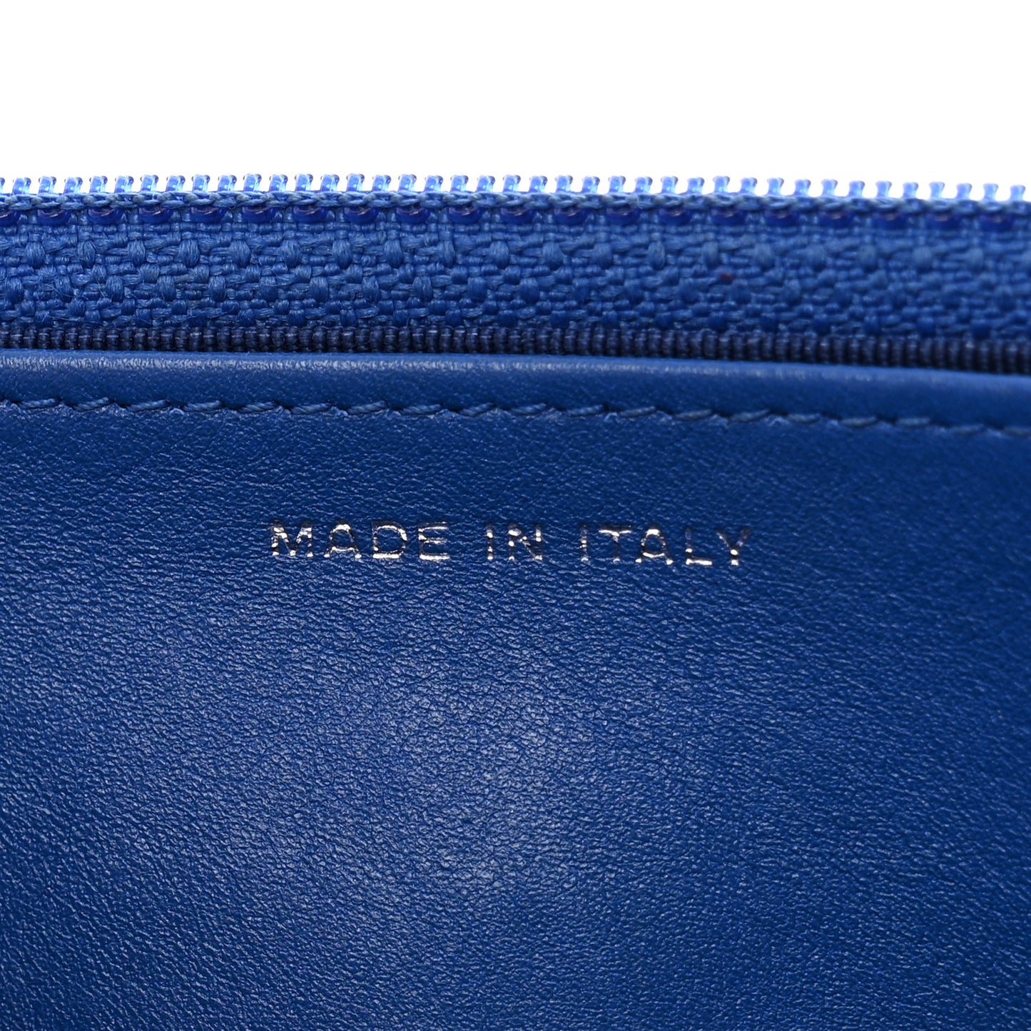 Patent Quilted Wallet On Chain WOC Dark Blue