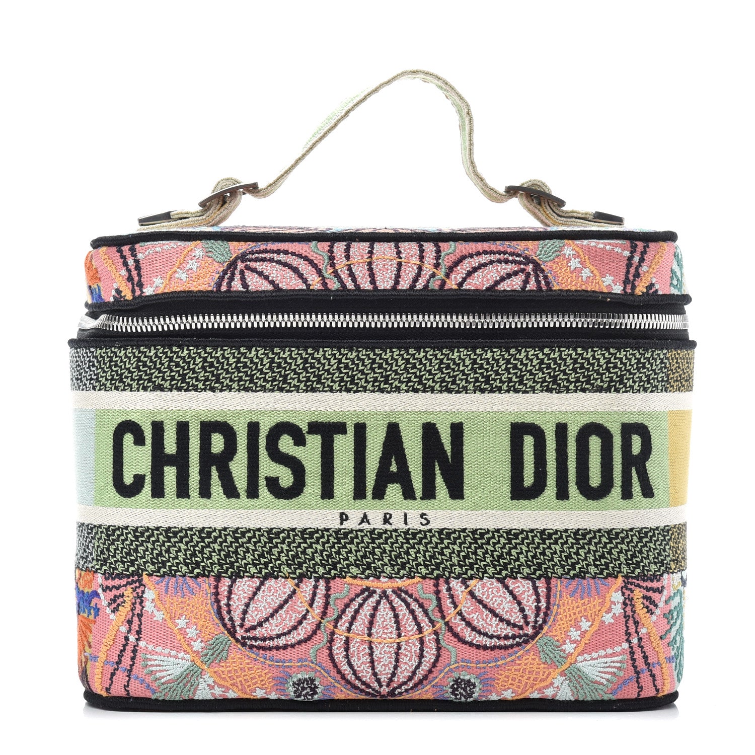Christian Dior Canvas Embroidered Dior In Lights Diortravel Vanity Case Multicolor 1 of 7
