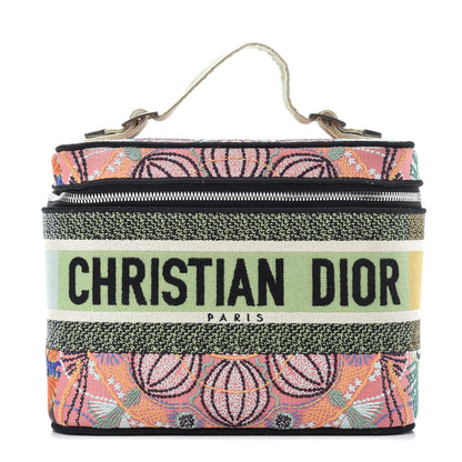 Christian Dior Canvas Embroidered Dior In Lights Diortravel Vanity Case Multicolor 1 of 7