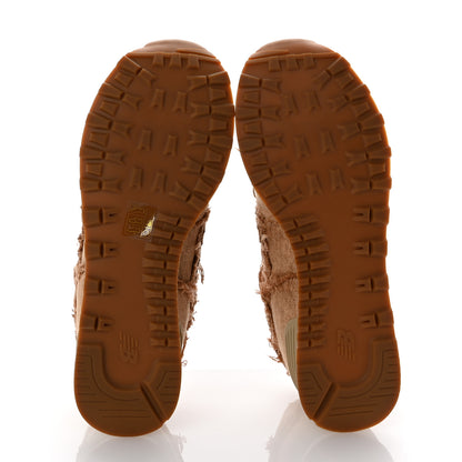 Miu Miu X NEW BALANCE Denim Marmorizzato 574 Sneakers 38.5 Cognac 6 of 10
