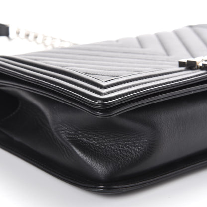 Chanel Lambskin Chevron Quilted New Medium Boy Flap Black 6 of 15