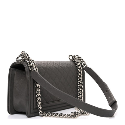 Chanel Caviar Quilted Medium Boy Flap Dark Grey 3 of 10