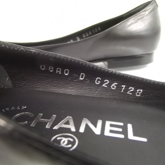 Leather Steel Toe Ballerina Flats 37
