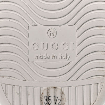 Gucci Calfskin Ayers Bee Embroidered Womens Ace Sneakers 35.5 White Green 7 of 8