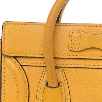 Celine Drummed Calfskin Nano Luggage Ocre 11 of 11