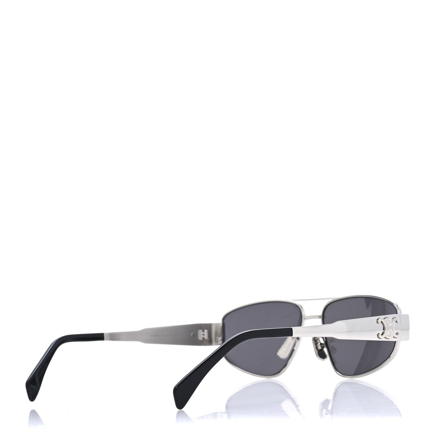 Celine Metal Triomphe 03 Sunglasses CL40281U Silver Smoke 4 of 7