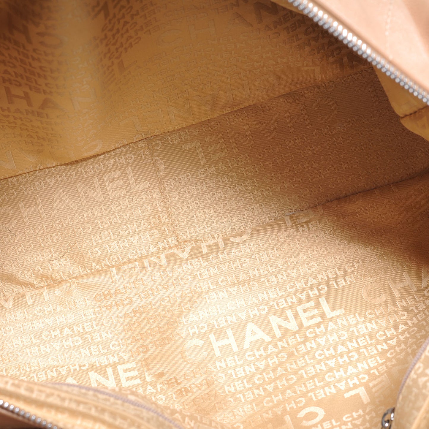 Leather Square Stitched Bag Beige