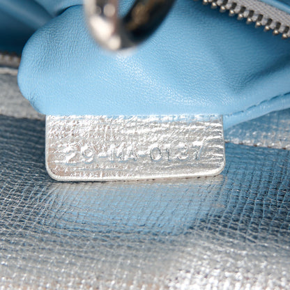 Christian Dior Metallic Grained Calfskin Cannage Small Lucky Badges My Lady Dior Silver 7 of 10