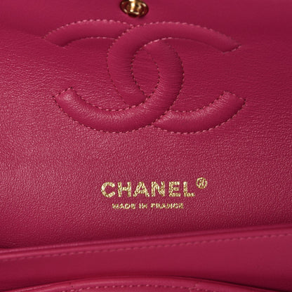 Chanel Lambskin Chevron Quilted Medium Double Flap Pink 5 of 8