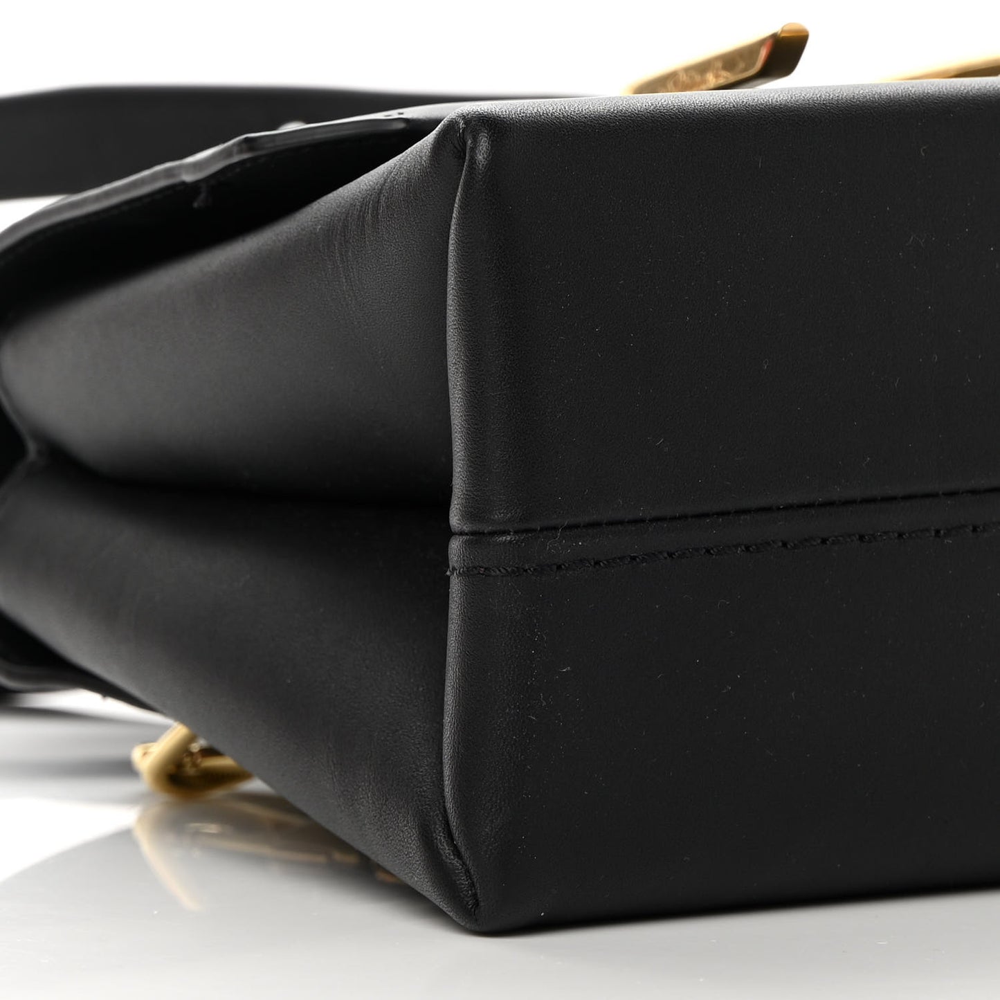 Smooth Calfskin Mini Alix Top Handle Satchel Black