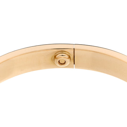 Cartier 18K Yellow Gold 4 Diamond LOVE Bracelet 17 8 of 9