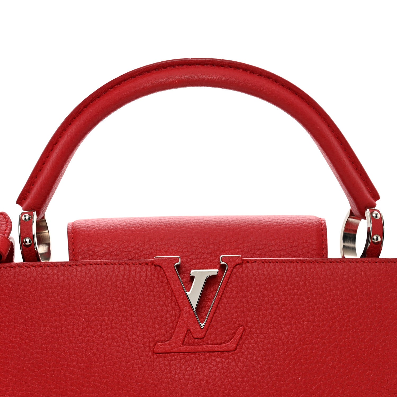 Louis Vuitton Taurillon Capucines BB Rubis 5 of 10