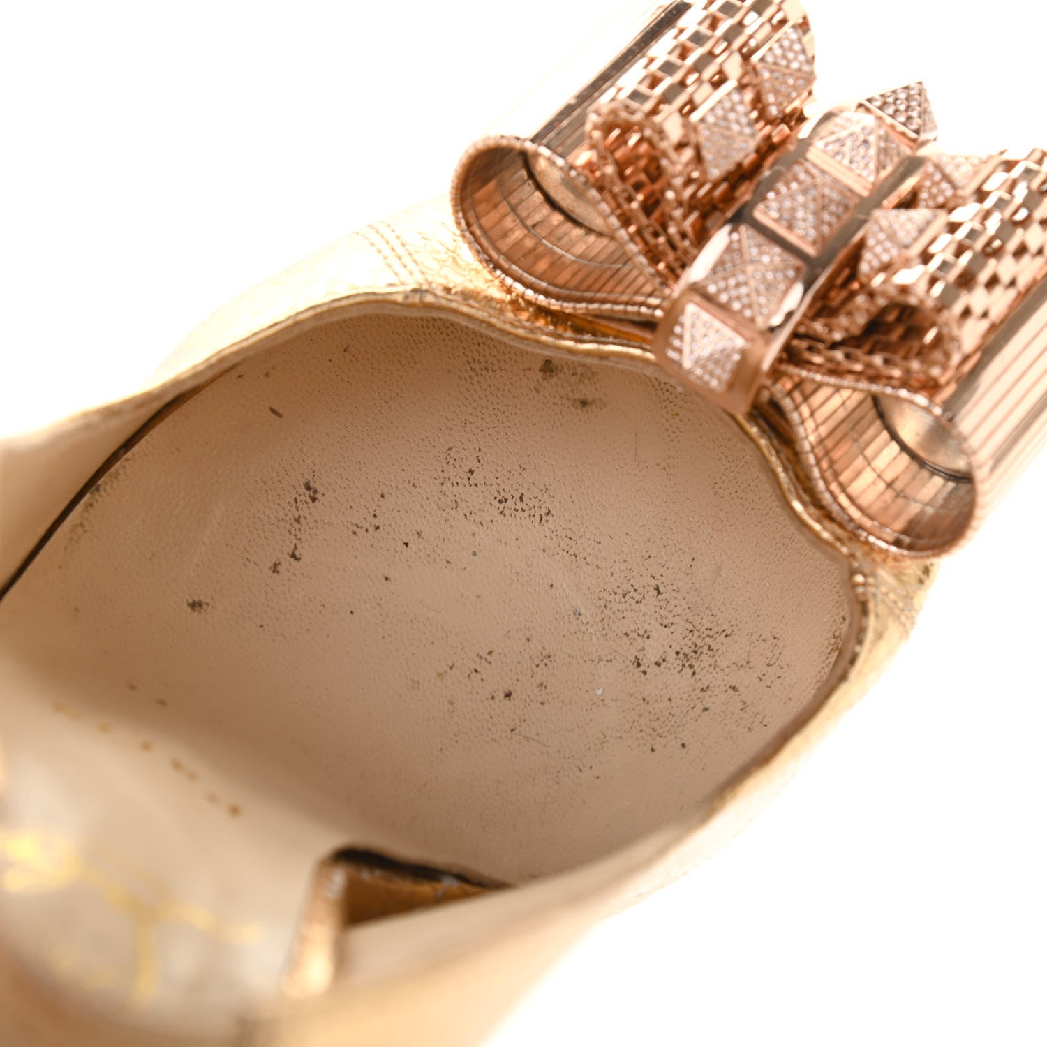 Christian Louboutin Ayers Metal Nodo 150 Pumps 37 Gold 9 of 21