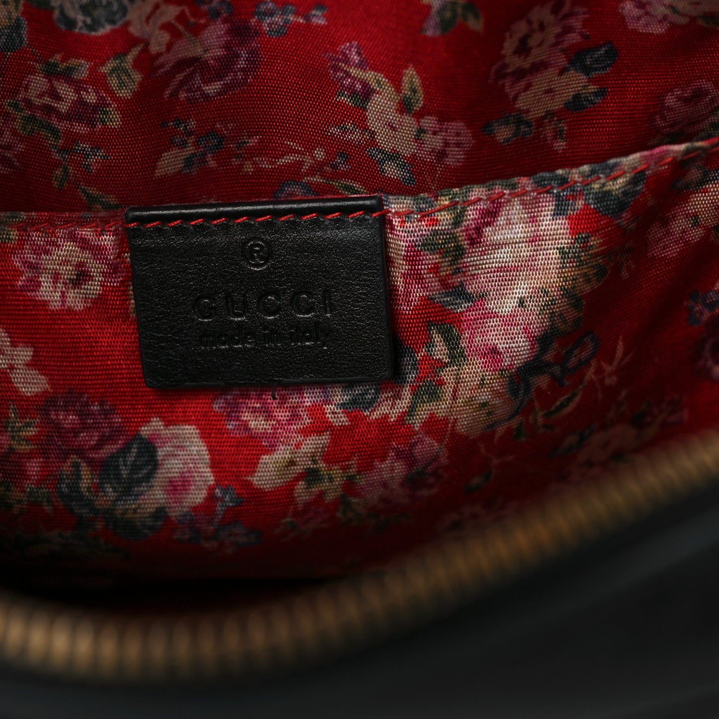 Calfskin Web Trapuntata Small GG Shoulder Bag Black