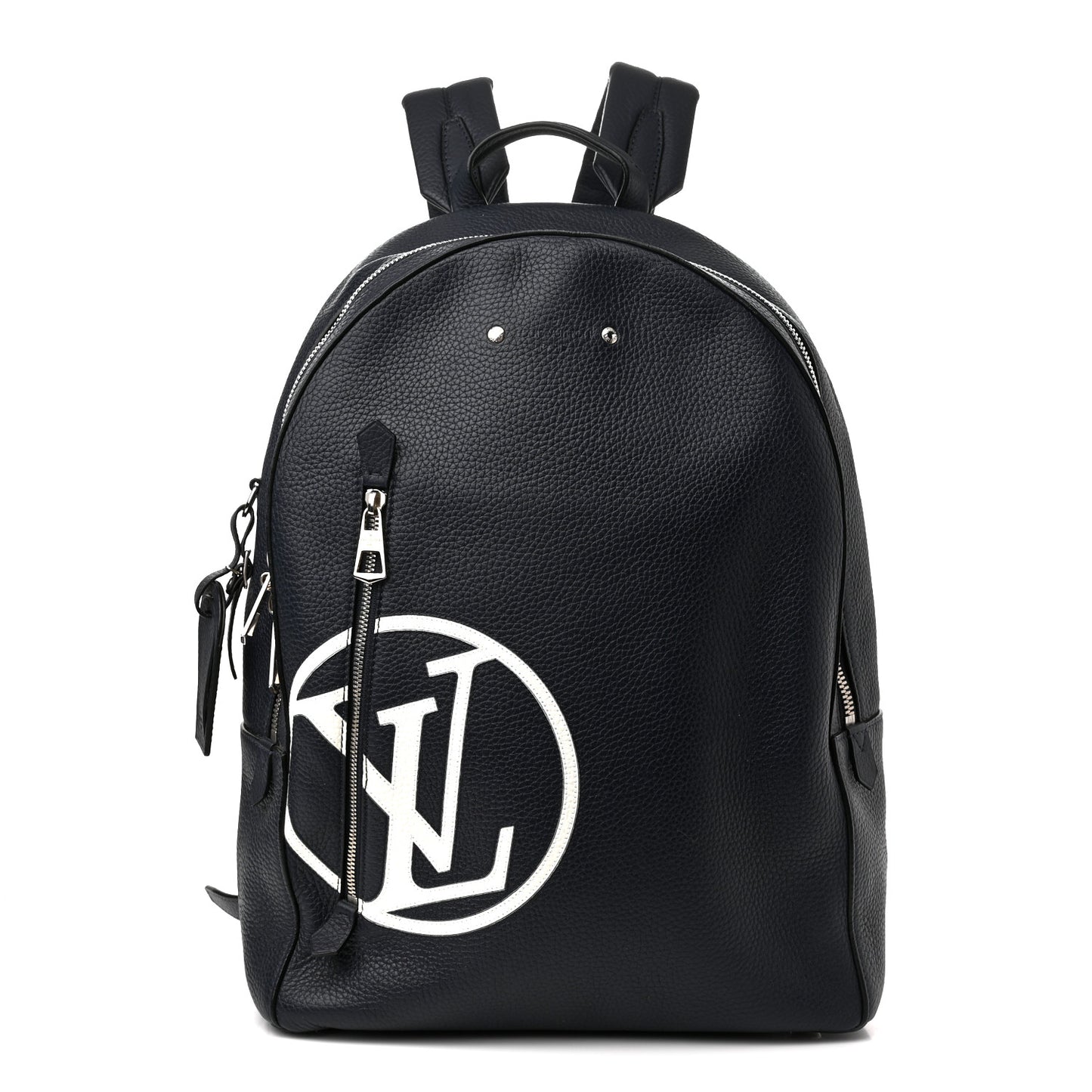 Taurillon Armand Initials Backpack Navy