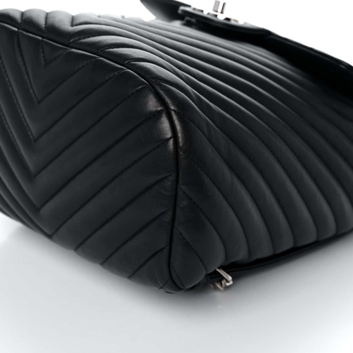 Calfskin Chevron Quilted Small Urban Spirit Backpack Black