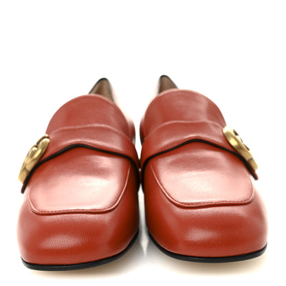 Gucci Malaga Kid Womens GG Marmont Loafers 38.5 Orange 3 of 11