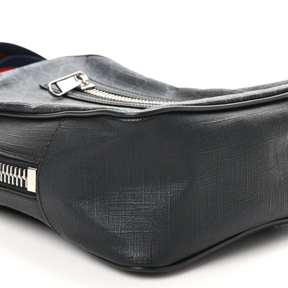 Gucci GG Supreme Monogram Web Belt Bag Black Grey 8 of 11