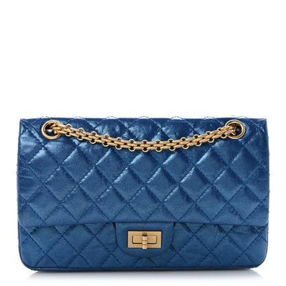 Chanel Metallic Calfskin Quilted 2.55 Reissue 225 Flap Blue 1 of 11