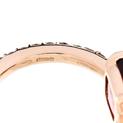 Pomellato 18K Rose Gold Diamond Rhodolite Garnet Classic Nudo Ring 53 6.25 6 of 6