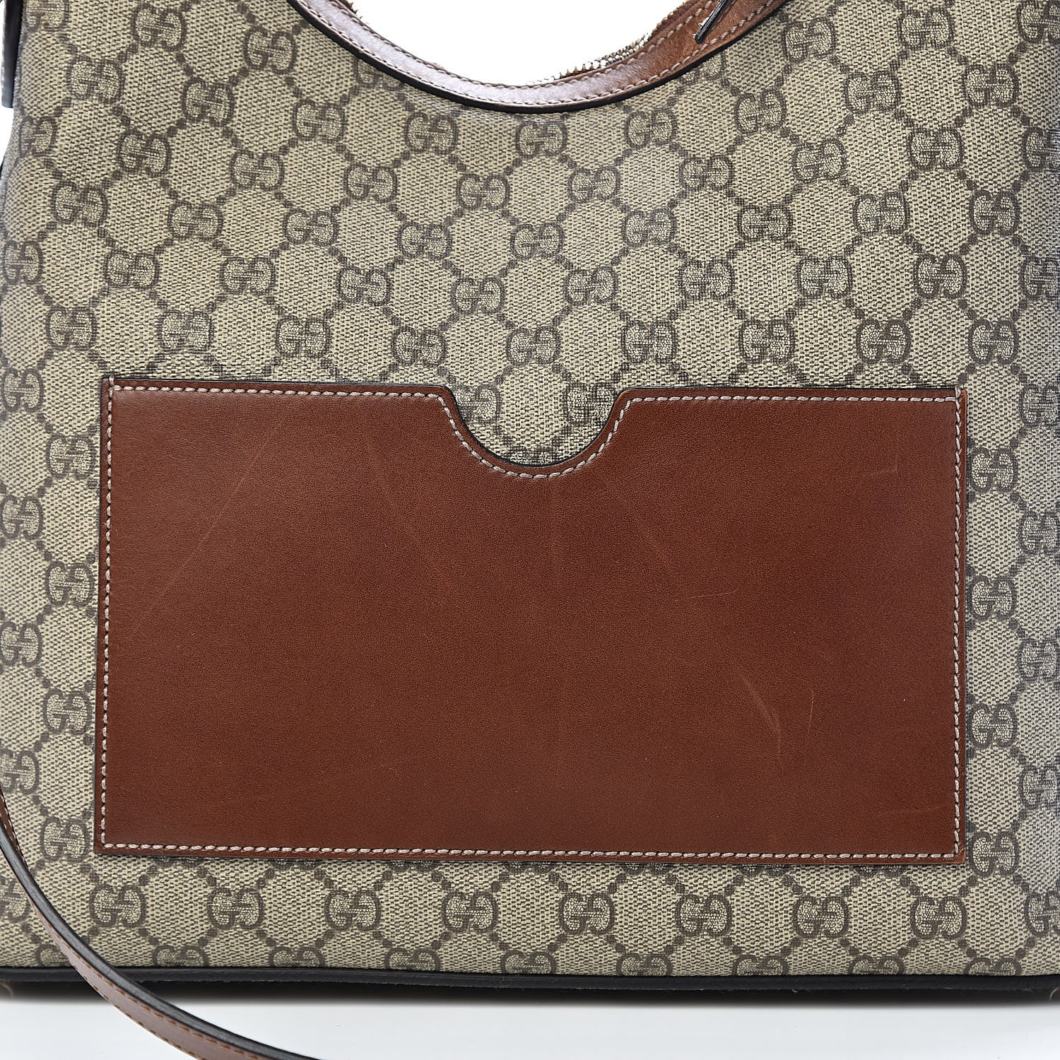 Gucci GG Supreme Monogram Linea A Hobo Brown 9 of 12