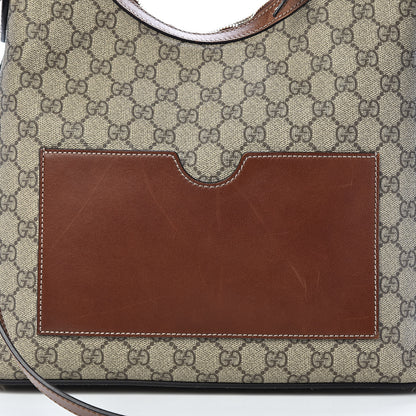 Gucci GG Supreme Monogram Linea A Hobo Brown 9 of 12