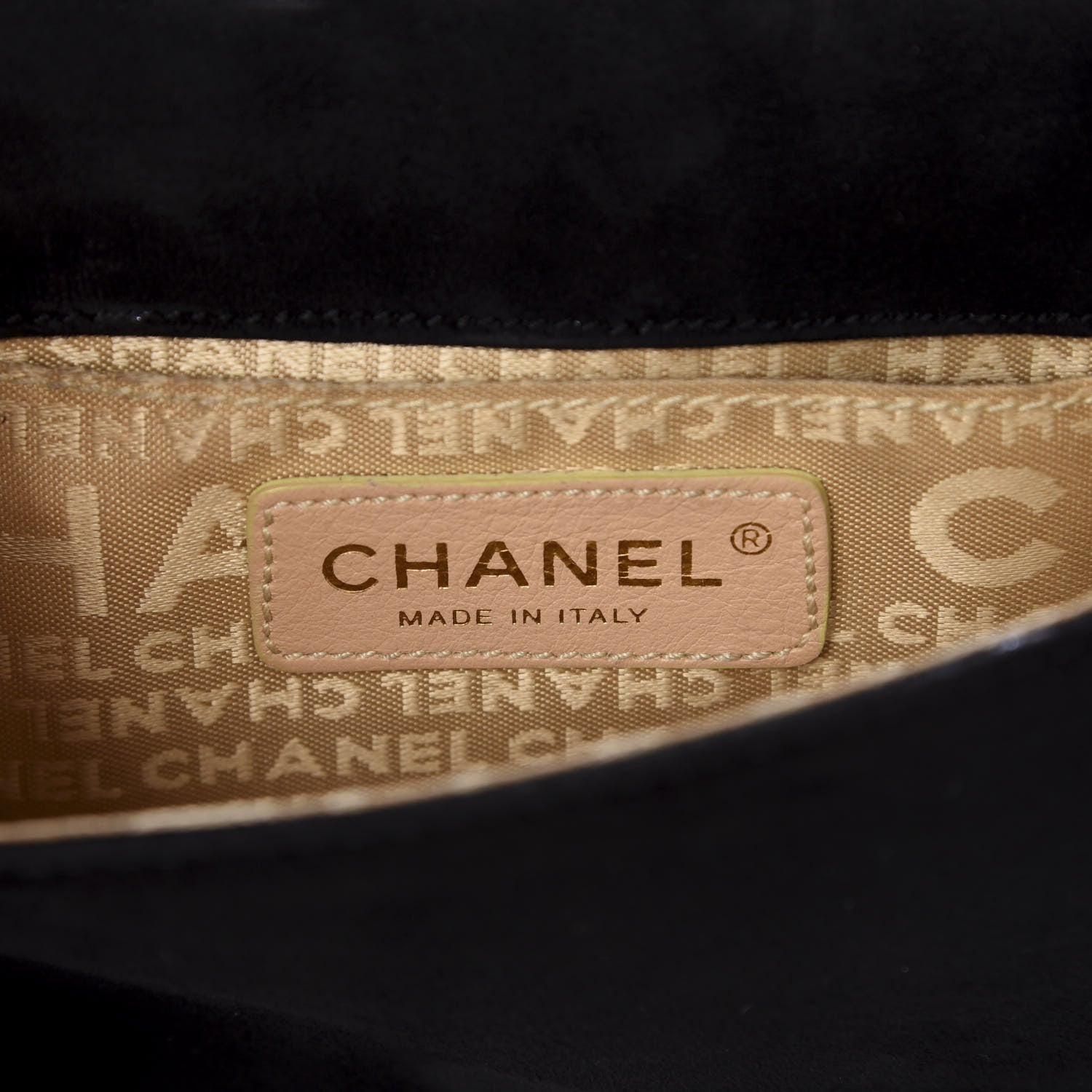 Chanel Suede Quilted Bible Book CC Clutch Black 6 of 9