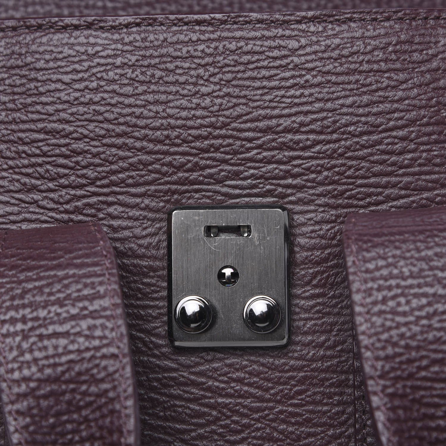 3.1 Phillip Lim 3.1 Textured Calfskin Mini Pashli Satchel Burgundy 9 of 11
