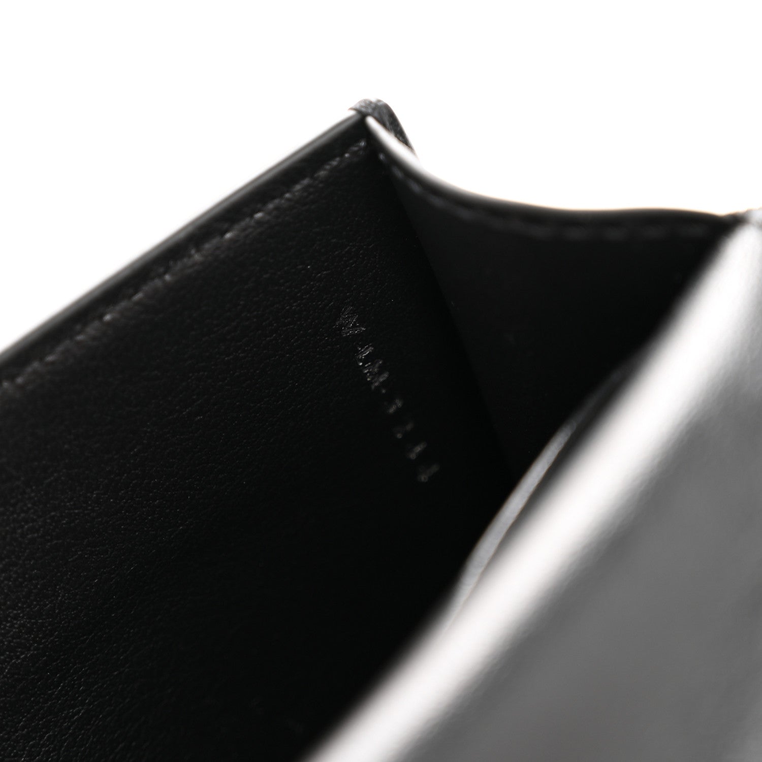 Celine Shiny Calfskin Triomphe Flap Card Holder Black 16 of 19